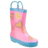 Cotswold Puddle Childrens Wellington Boots Pink (Sizes 4.5-13)