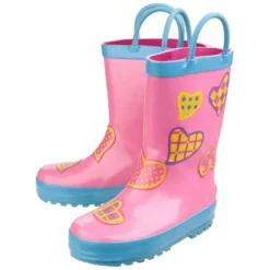Cotswold Puddle Childrens Wellington Boots Pink (Sizes 4.5-13) -Deus Shop 20962 33310 fj 1
