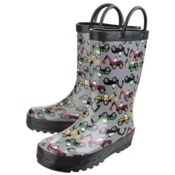 Cotswold Puddle Childrens Wellington Boots Grey (Sizes 4.5-13) -Deus Shop 20962 33311 fj 1