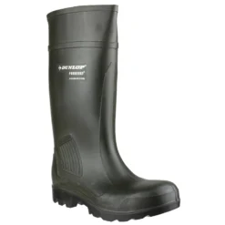 Dunlop Purofort Professional Safety Wellington Work Boots Green (Sizes 4-13)