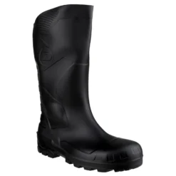 Dunlop Devon Safety Wellington Work Boots Black (Sizes 3-12)