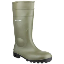 Dunlop Protomastor Safety Wellington Work Boots Green (Sizes 3-13)