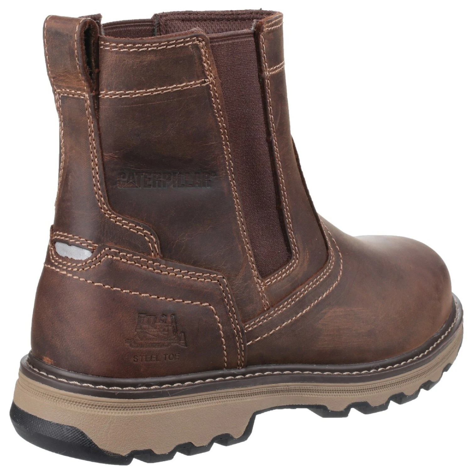 Caterpillar Pelton Safety Work Boots Brown (Sizes 6-12) 2 Caterpillar Pelton Safety Work Boots Brown (Sizes 6-12) - Image 2