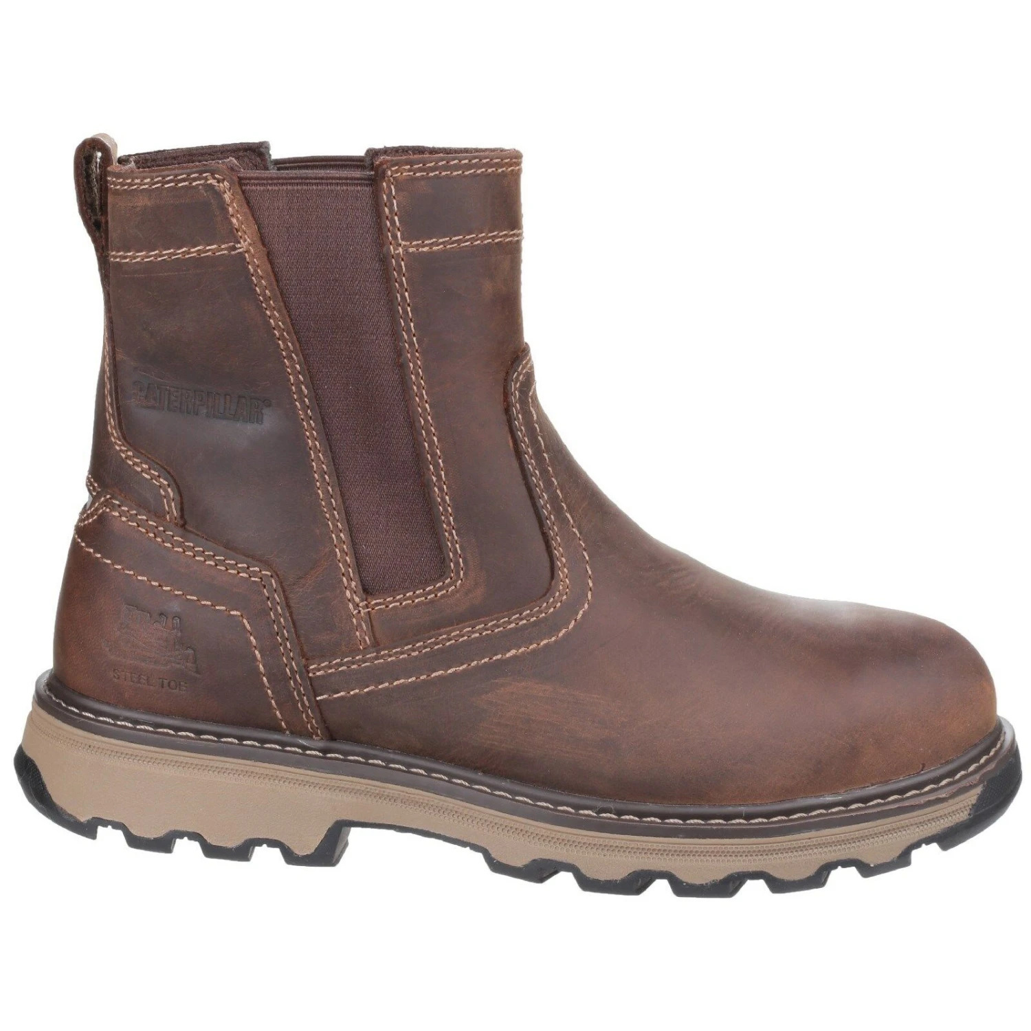 Caterpillar Pelton Safety Work Boots Brown (Sizes 6-12) 5 Caterpillar Pelton Safety Work Boots Brown (Sizes 6-12) - Image 5