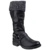 Divaz Monroe Womens Knee High Boots Black (Sizes 3-8)