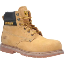 Caterpillar Powerplant Safety Work Boots Tan Honey (Sizes 6-13)