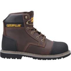 Caterpillar Powerplant Scuff Cap Safety Work Boots Brown (Sizes 6-13) -Deus Shop 31903 54617 fi 1