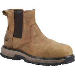 Caterpillar Exposition Chelsea Safety Dealer Work Boots Brown (Sizes 6-12)