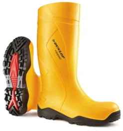 Dunlop Purofort Full Safety Wellington Work Boots Yellow (Sizes 5-12)