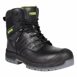Apache Chilliwack Side Zip Waterproof Safety Work Boots Black (Sizes 5-13)