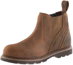 Buckbootz B1555SM Safety Dealer Work Boots Waxed Brown (Sizes 6-13)