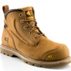 Buckbootz B650SM Wide Fit Safety Work Boots Tan Honey Nubuck Leather (Sizes 6-13)