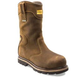 Buckbootz B701SMWP Waterproof Safety Rigger Work Boots Dark Brown (Sizes 6-13)