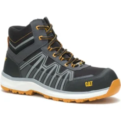 Caterpillar Charge Safety Hiker Work Boots Black/Orange (Sizes 6-13)