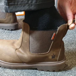 Scruffs Raw Dealer Safety Work Boots Brown (Sizes 7-12) -Deus Shop raw slip on