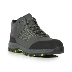 Regatta Professional Sandstone Safety Work Boots Grey/Lime (Sizes 6-12)